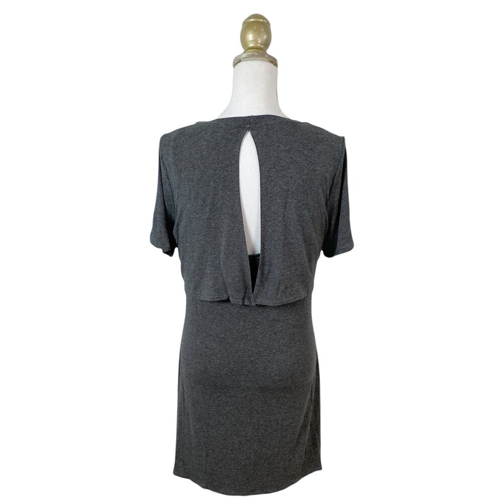 Topshop Flutter Layered Keyhole Back Tee Shirt Dr… - image 4